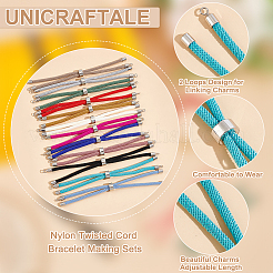 12Pcs 12 Colors Nylon Twisted Cord Bracelet Making Sets&nbsp;MAK-UN0001-58B