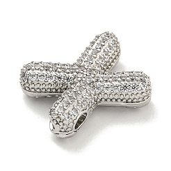 Platinum Plated Brass Micro Pave Cubic Zirconia Pendants&nbsp;KK-L073-001P-X