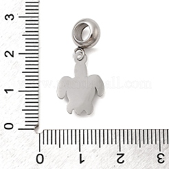 304 Stainless Steel Sea Animal European Dangle Charms&nbsp;LS-STAS-D153-04A-P