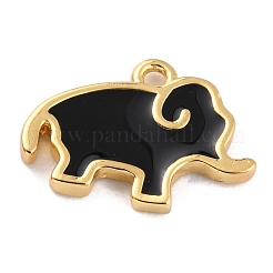 Golden Brass Enamel Pendants&nbsp;KK-P197-09G