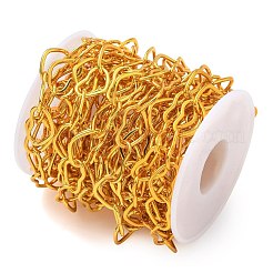 Rack Plating Brass Heart Link Chains&nbsp;CHC-N009-02G