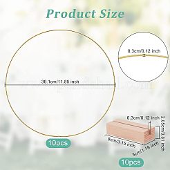 Iron Craft Hoop and Wood Pedestal Kit&nbsp;DIY-WH0343-71