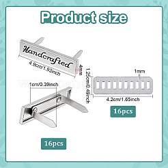 16 Sets Alloy Handcrafted Label&nbsp;DIY-PH0035-74P