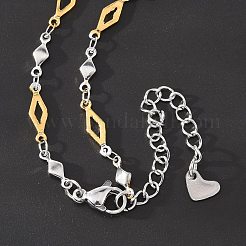 Rhombus 304 Stainless Steel Link Bracelets&nbsp;BJEW-N287-20