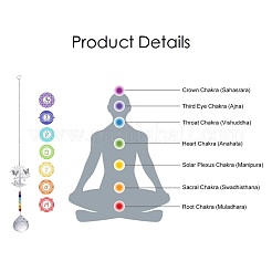 Crystals Chandelier Suncatchers Prisms Chakra Hanging Pendant&nbsp;AJEW-I040-19P