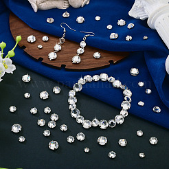 100Pcs 5 Styles Flat Round Sew on Rhinestone&nbsp;KK-TA0008-97