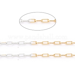 Two Tone 304 Stainless Steel Paperclip Chains&nbsp;CHS-B001-11A