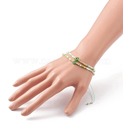 Adjustable Nylon Cord Braided Bead Bracelets Sets&nbsp;BJEW-JB05790-05