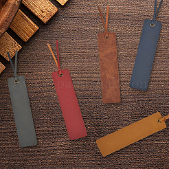 5Pcs 5 Colors PU Leather Bookmarks&nbsp;AJEW-CL0003-09