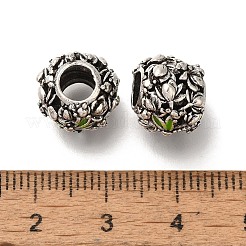 Rack Plating Alloy Enamel European Beads&nbsp;X-PALLOY-P307-14AS