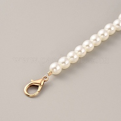 Resin Imitation Pearl Beaded Chain Purse Strap Extenders&nbsp;FIND-WH0143-96F