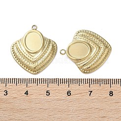 Ion Plating(IP) 304 Stainless Steel Pendant Canbochon Srttings&nbsp;STAS-C090-11C-G