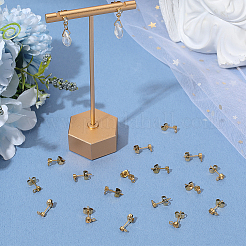 60Pcs 3 Style 304 Stainless Steel Stud Earring Findings&nbsp;STAS-BBC0007-45
