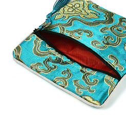 Chinese Embroidery Silk Jewelry Zipper Pouches&nbsp;ABAG-N008-11.5cm-E01