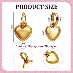 20Pcs 2 Colors Rack Plating Brass Pendants&nbsp;KK-PH0014-19A