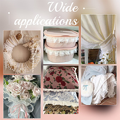 2 Layer Polyester Pleated Lace Trim&nbsp;OCOR-WH0088-46B