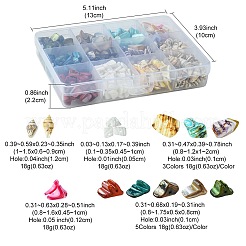 198G 11 Styles Natural Mixed Shell Beads Sets&nbsp;BSHE-FS0001-05