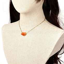 Rough Raw Natural Mixed Stone Pendant Necklaces&nbsp;NJEW-JN03641