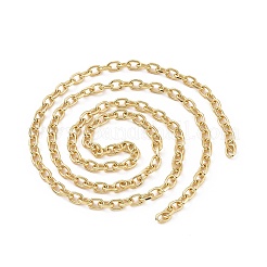 Unwelded Faceted Brass Cable Chains&nbsp;CHC-G005-23G