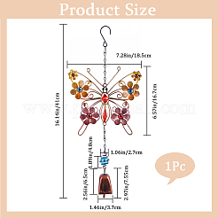 Butterfly Glass & Acrylic Wind Chimes&nbsp;HJEW-WH0042-89