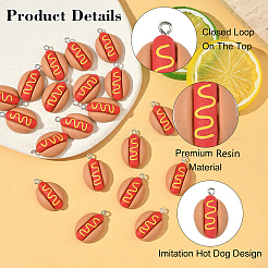 20Pcs Opaque Resin Pendants&nbsp;RESI-YW0005-06