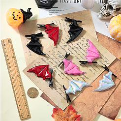 4 Pairs 4 Colors PU Leather Alligator Hair Clips&nbsp;PHAR-CL0001-02