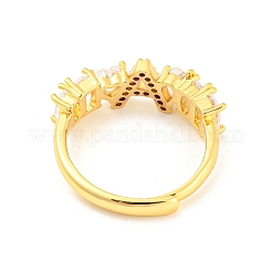 26Pcs 26 Style Initial Letter A~Z Clear Cubic Zirconia Adjustable Rings Set&nbsp;RJEW-Q781-17G
