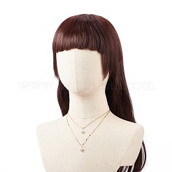 Brass Link Chain Double Layer Necklaces&nbsp;NJEW-JN03993