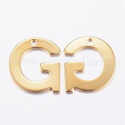 304 Stainless Steel Charms&nbsp;STAS-P141-G