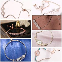 Brass Slider Bracelets Making&nbsp;MAK-NB0001-06