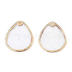 Natural Capiz Shell Pendants&nbsp;SSHEL-N034-129B-01