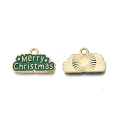 Rack Plating Alloy Enamel Pendants&nbsp;X-ENAM-N055-173B