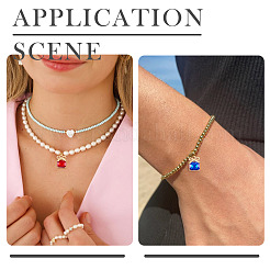 30Pcs Alloy & Glass Charms&nbsp;FIND-TA0008-05G