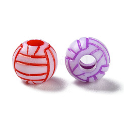 Opaque Acrylic European Beads&nbsp;SACR-P031-06A