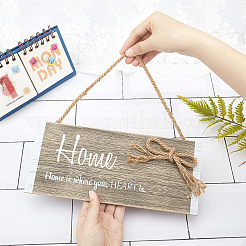 Natural Wood Hanging Wall Decorations for Front Door Home Decoration&nbsp;HJEW-WH0012-02
