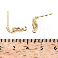 Brass Studs Earringss Finding&nbsp;KK-K364-10G