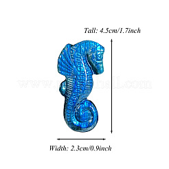 Natural Labradorite Carved Healing Sea Horse Figurines&nbsp;PW-WG19543-01