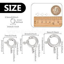 925 Sterling Silver Spring Ring Clasps with Open Jump Rings&nbsp;STER-GO0001-04S