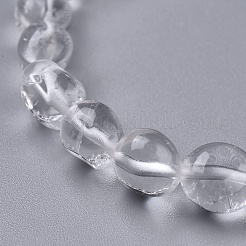 Natural Quartz Crystal Bead Stretch Bracelets&nbsp;BJEW-K213-28