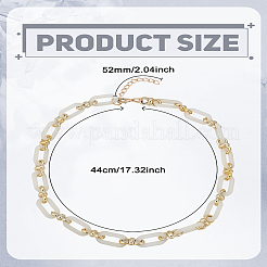 1Pc Acrylic Oval Link Chain Necklaces for Women&nbsp;NJEW-LP0002-96B