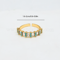 Adjustable Brass Micro Pave Open Cuff Rings for Women&nbsp;WJ0294-2