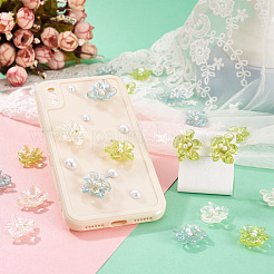 24Pcs 3 Colors AB Color Transparent Epoxy Resin & ABS Pearl Decoden Cabochons&nbsp;CRES-TA0001-45