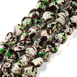 Spray Printed Synthetic Turquoise Beads Strands&nbsp;TURQ-P002-01A-02