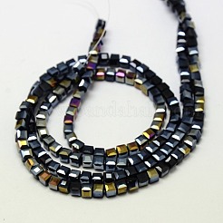 Electroplate Glass Bead Strands&nbsp;EGLA-J028-4x4mm-AB12