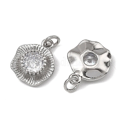 SHEGRACE Brass Pave Clear Cubic Zirconia Charms&nbsp;XGRQ4D681-659P