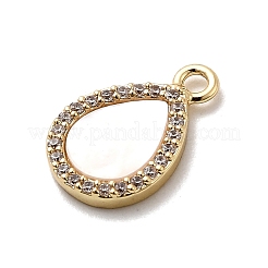 Brass Micro Pave Cubic Zirconia Charms&nbsp;X-KK-H089-07A-G