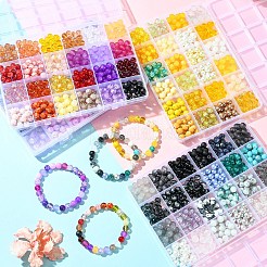 528Pcs 24 Styles Glass Beads Strands&nbsp;EGLA-YW0003-28
