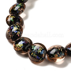 Handmade Dichroic Foil Glass Beads Strands&nbsp;DICH-U001-11G