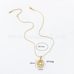 3Pcs Stainless Steel Pave Shell Pearl Irregular Multi-layer Oval Pendant Necklaces&nbsp;CI3744