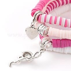 4Pcs 4 Styles Polymer Clay Heishi Beads Stretch Bracelets Sets&nbsp;BJEW-JB05904
